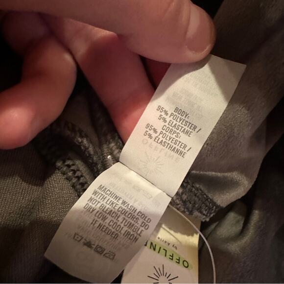 Offline by Aerie Gray Soft Texture High Rise Full Length Leggings Sz L NEW - Picture 7 of 10